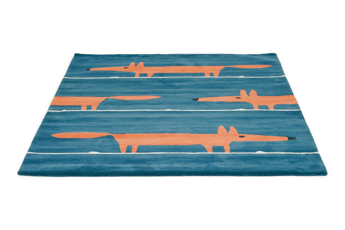 Mr Fox Denim Floor Rug – Scandic Knots